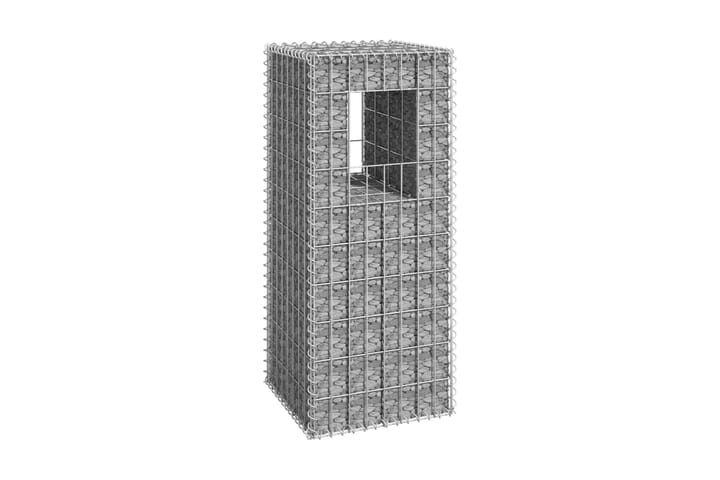 Gabionkorg stolpform 40x40x100 cm järn - Silver - Utemöbler & utemiljö - Trädgårdsdekoration & utemiljö - Staket & grind