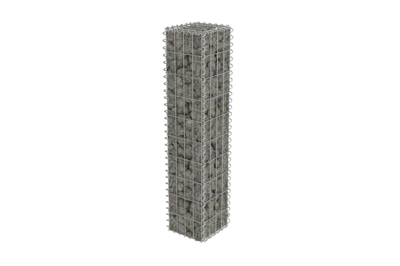 Gabionmur i galvaniserat stål 20x20x100 cm - Silver - Utemöbler & utemiljö - Trädgårdsdekoration & utemiljö - Staket & grind