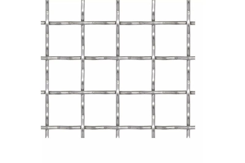 Nätpanel rostfritt stål 50x50 cm 21x21x2,5 mm - Silver - Utemöbler & utemiljö - Trädgårdsdekoration & utemiljö - Staket & grind