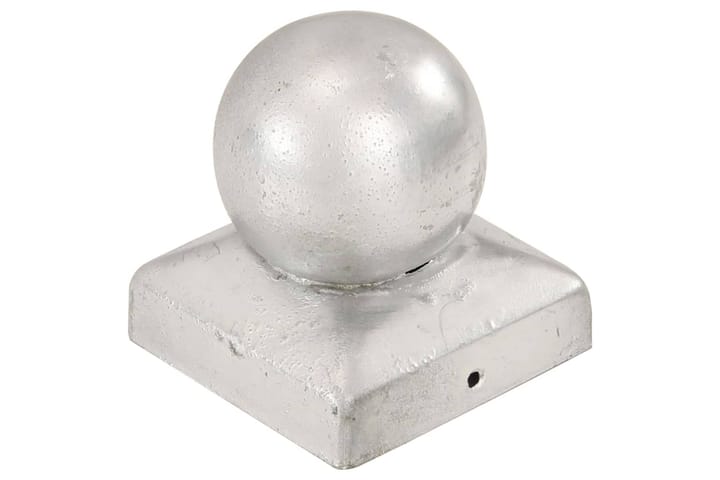 Stolphattar klot 6 st galvaniserad metall 71x71 mm - Silver - Utemöbler & utemiljö - Trädgårdsdekoration & utemiljö - Staket & grind