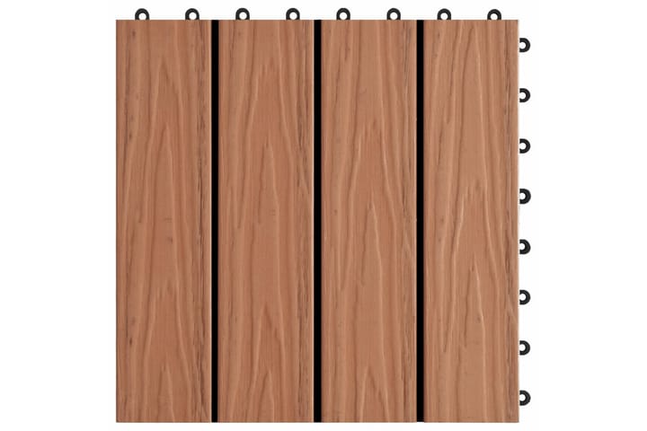 Trall 11 st djupt mönster WPC 30x30 cm 1 kvm ljusbrun - Brun - Utemöbler & utemiljö - Trädgårdsdekoration & utemiljö - Trall