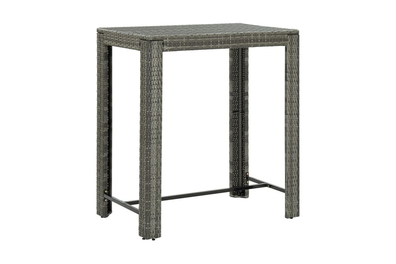 Barbord för trädgård grå 100x60,5x110,5 cm konstrotting - Grå - Möbler - Fåtölj & stolar - Barstol & barpall