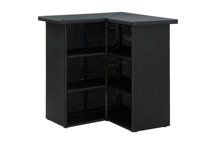 Hörnbar svart 100x50x105 cm konstrotting - Svart - Utemöbler & utemiljö - Utegrupp - Matgrupp utomhus