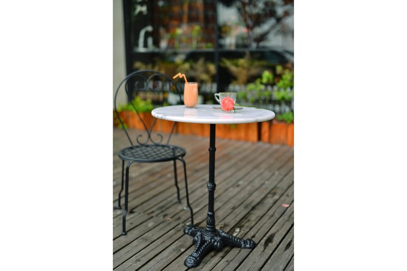 Cafébord Harrow - Vit/svart - Utemöbler & utemiljö - Utebord & trädgårdsbord - Cafébord