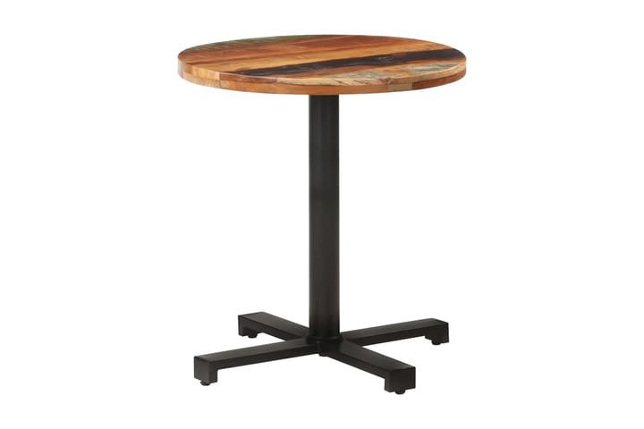 Cafébord runt Ã˜70x75 cm massivt återvunnet trä - Brun - Utemöbler & utemiljö - Utebord & trädgårdsbord - Cafébord