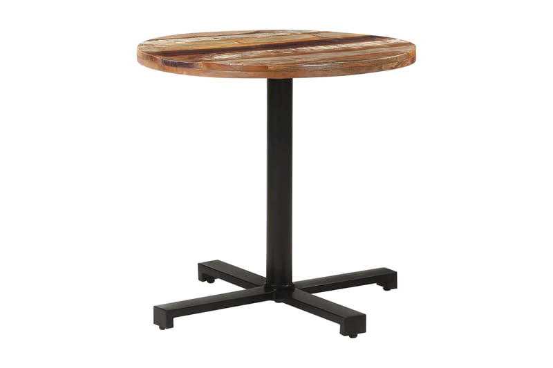 Cafébord runt Ã˜80x75 cm massivt återvunnet trä - Brun - Utemöbler & utemiljö - Utebord & trädgårdsbord - Cafébord
