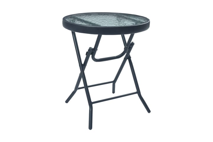 Cafébord svart 40x46 cm stål och glas - Svart - Utemöbler & utemiljö - Utebord & trädgårdsbord - Cafébord
