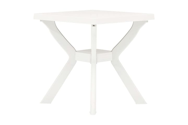 Cafébord vit 70x70x72 cm plast - Vit - Utemöbler & utemiljö - Utebord & trädgårdsbord - Cafébord