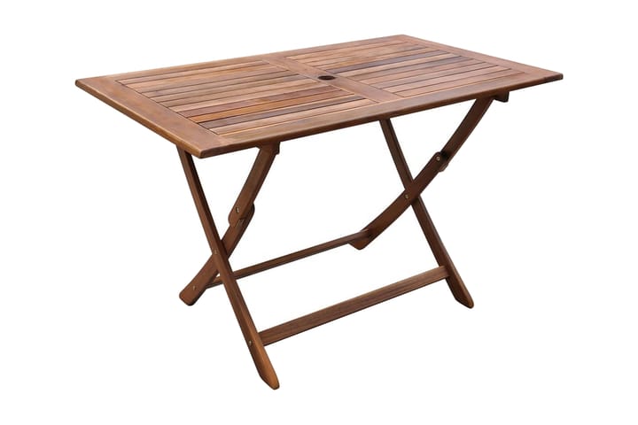 Hopfällbart trädgårdsbord 120x70x75 cm massivt akaciaträ - Brun - Utemöbler & utemiljö - Utebord & trädgårdsbord - Cafébord