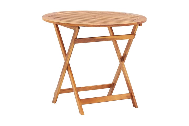 Hopfällbart trädgårdsbord 90x75 cm massivt akaciaträ - Brun - Utemöbler & utemiljö - Utebord & trädgårdsbord - Cafébord