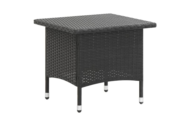 Trädgårdsbord svart 50x50x47 cm konstrotting - Svart - Utemöbler & utemiljö - Utebord & trädgårdsbord - Cafébord