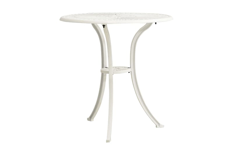 Trädgårdsbord vit 62x62x65 cm gjuten aluminium - Vit - Utemöbler & utemiljö - Dynor - Solsängsdynor