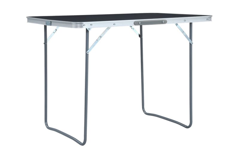 Hopfällbart campingbord grå aluminium 120x60 cm - Grå - Utemöbler & utemiljö - Utebord & trädgårdsbord - Campingbord