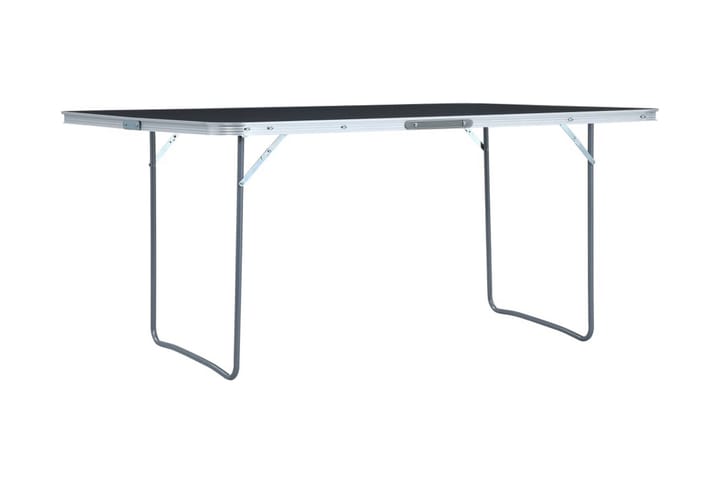 Hopfällbart campingbord grå aluminium 180x60 cm - Grå - Utemöbler & utemiljö - Utebord & trädgårdsbord - Campingbord