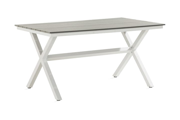 Kryssbord Tunis 150x90 cm - Vit/Grå - Utemöbler & utemiljö - Utebord & trädgårdsbord - Matbord utomhus