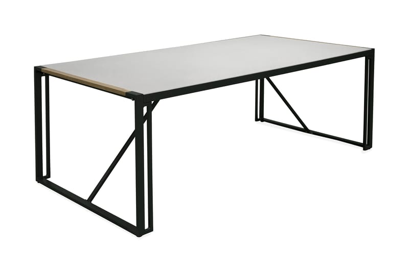 Matbord Kongola 200 cm - Svart/Grå/Natur - Utemöbler & utemiljö - Utegrupp - Matgrupp utomhus