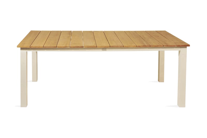 Matbord Mexico 200 cm - Teak/Vit - Utemöbler & utemiljö - Utebord & trädgårdsbord - Matbord utomhus