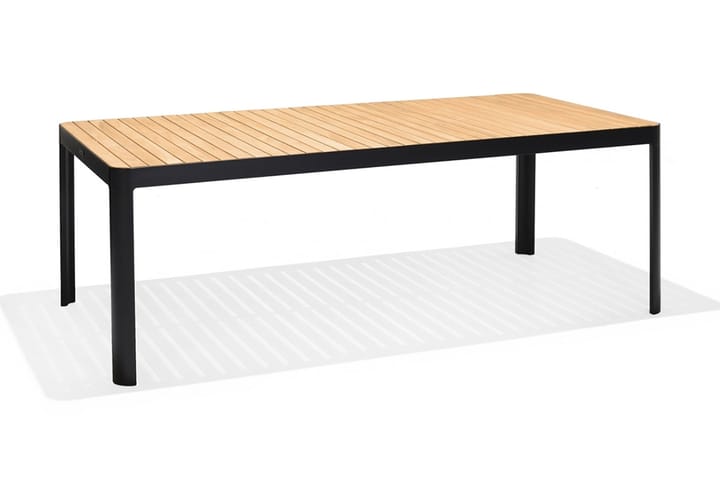 Matbord Portals 209x105 cm - Teak/Svart - Utemöbler & utemiljö - Utebord & trädgårdsbord - Matbord utomhus