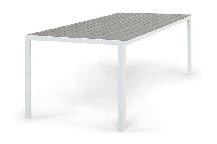Matbord Tunis 205x90 cm - Vit|Grå - Utemöbler & utemiljö - Utebord & trädgårdsbord - Matbord utomhus