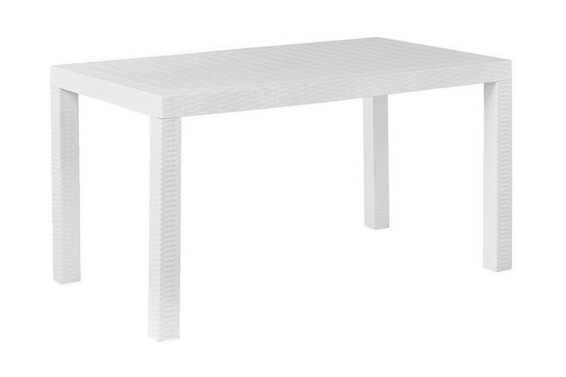 Matbord vit 140 x 80 cm FOSSANO - Vit - Utemöbler & utemiljö - Utebord & trädgårdsbord - Matbord utomhus
