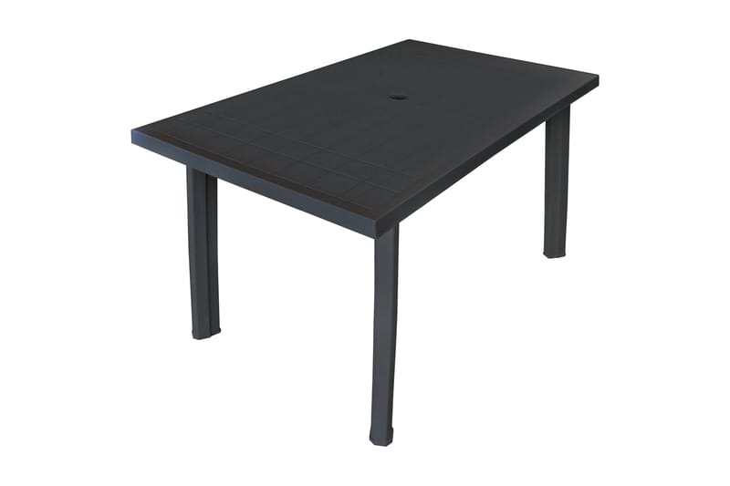 Trädgårdsbord antracit 126x76x72 cm plast - Grå - Utemöbler & utemiljö - Utebord & trädgårdsbord - Cafébord