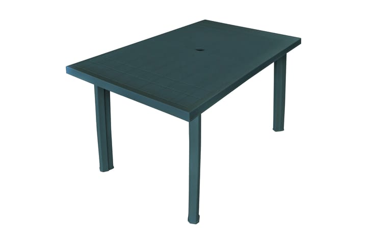 Trädgårdsbord grön 126x76x72 cm plast - Grön - Utemöbler & utemiljö - Utebord & trädgårdsbord - Matbord utomhus