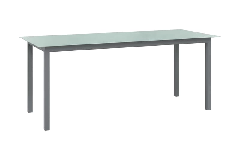 Trädgårdsbord ljusgrå 190x90x74 cm aluminium och glas - Grå - Utemöbler & utemiljö - Utebord & trädgårdsbord - Matbord utomhus