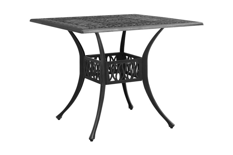 Trädgårdsbord svart 90x90x73 cm gjuten aluminium - Svart - Utemöbler & utemiljö - Utebord & trädgårdsbord - Matbord utomhus