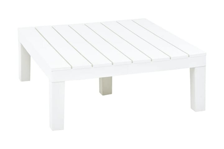Trädgårdsbord vit 78x78x31 cm plast - Vit - Utemöbler & utemiljö - Utebord & trädgårdsbord - Matbord utomhus