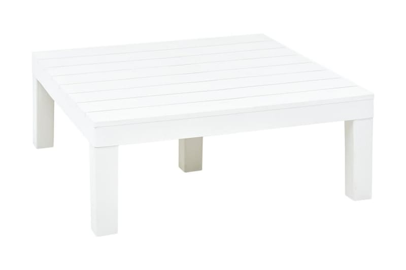 Trädgårdsbord vit 78x78x31 cm plast - Vit - Utemöbler & utemiljö - Utebord & trädgårdsbord - Matbord utomhus
