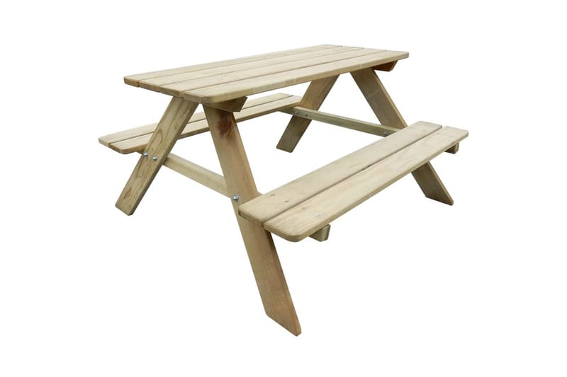 Picknickbord för barn 89x89,6x50,8 cm furu - Beige - Utemöbler - Utebord - Picknickbord