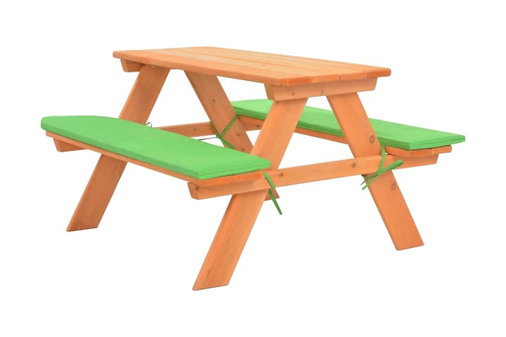 Picknickbord för barn med bänkar 89x79x50 cm massivt granträ - Brun - Utemöbler & utemiljö - Utebord & trädgårdsbord - Picknickbord