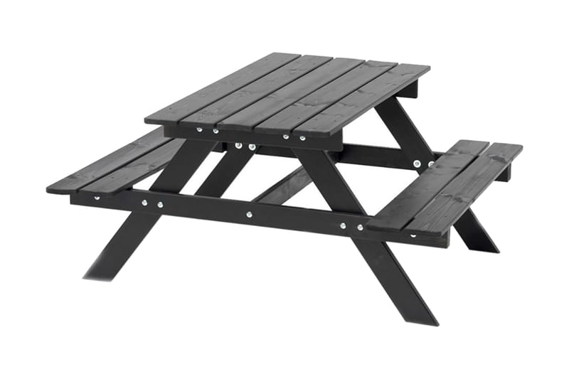 Picknickbord Hillerstorp Picnic Mini 106x90 cm - Tall/Svart - Utemöbler & utemiljö - Utebord & trädgårdsbord - Picknickbord