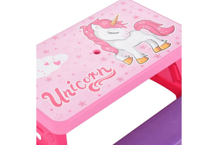 Picknickbord med bänkar för barn 79x69x42 cm rosa - Utemöbler & utemiljö - Utebord & trädgårdsbord - Picknickbord