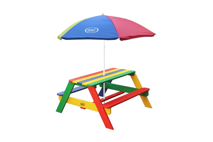Picknickbord Nick med Parasoll Blå/Röd/Grön/Gul - AXI - Utemöbler & utemiljö - Utebord & trädgårdsbord - Picknickbord