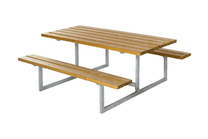 PLUS Basic bord- och bänkset 177 cm - Brun/Beige/Svart - Utemöbler & utemiljö - Utebord & trädgårdsbord - Picknickbord