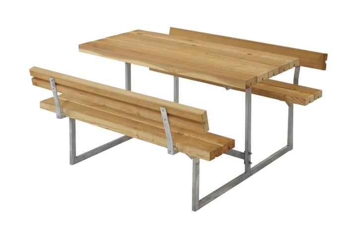 PLUS Basic bord- och bänkset för barn med 2 ryggstöd - Beige - Utemöbler & utemiljö - Utebord & trädgårdsbord - Picknickbord