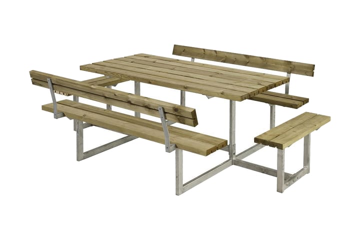 PLUS Basic bord- och bänkset med 2 ryggstöd + 2 påbyggnader