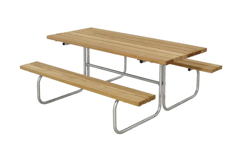 PLUS Classic bord- och bänkset 155x177x73 cm - Brun/Beige - Utemöbler & utemiljö - Utebord & trädgårdsbord - Picknickbord