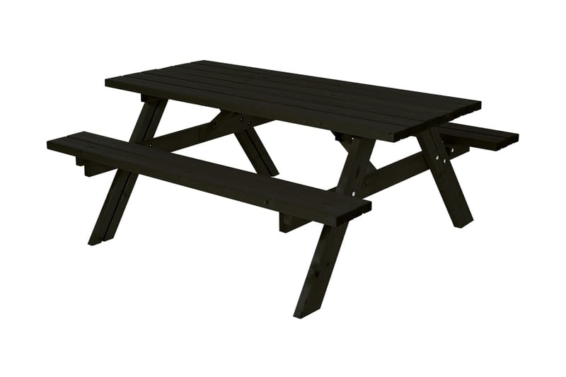 PLUS Gudrun Picknickbord med Bänk 177 cm - Svart - Utemöbler & utemiljö - Utebord & trädgårdsbord - Picknickbord