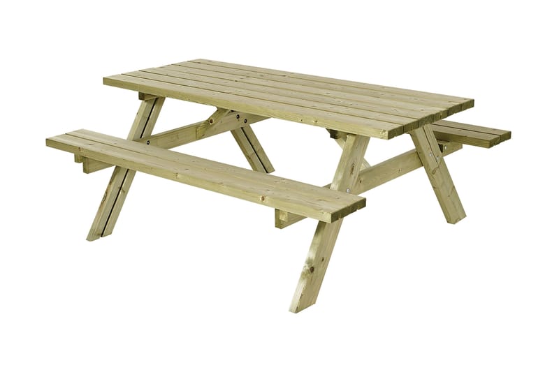 PLUS Gudrun Picknickbord med Bänk Trä - Brun|Blå|Beige - Utemöbler & utemiljö - Utebord & trädgårdsbord - Picknickbord
