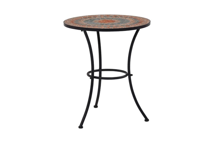 Mosaikbord orange/grå 60cm keramik - Orange - Utemöbler & utemiljö - Utebord & trädgårdsbord - Sidobord utomhus