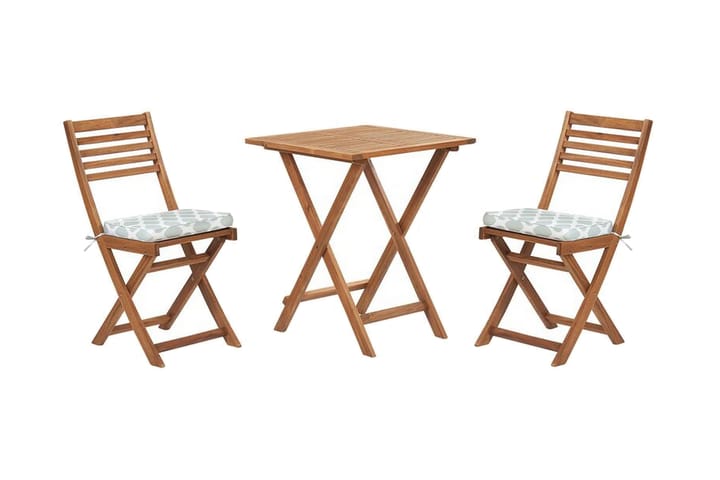 Balkongset av bord och 2 stolar brun/mintgrön FIJI - Utemöbler & utemiljö - Utegrupp - Cafegrupp
