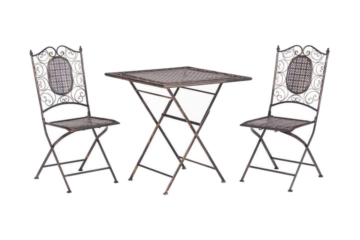 Balkongset av bord och 2 stolar svart BORMIO - Svart - Utemöbler & utemiljö - Utegrupp - Cafegrupp