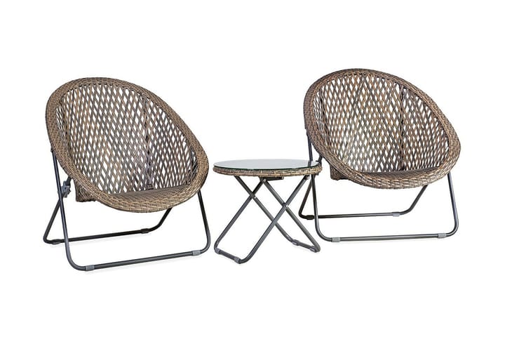 Möbelset TURKU 2 stolar och bord hopfällbart - Utemöbler & utemiljö - Utegrupp - Cafegrupp & cafeset