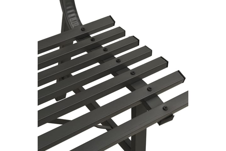 Trädgårdsbänk 110 cm stål svart - Svart - Utemöbler & utemiljö - Utesoffa - Trädgårdsbänk & utebänk