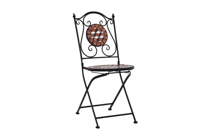 Caféstolar i mosaik 2 st brun keramik - Brun - Utemöbler & utemiljö - Utestol & trädgårdsstol - Matstol & karmstol utomhus