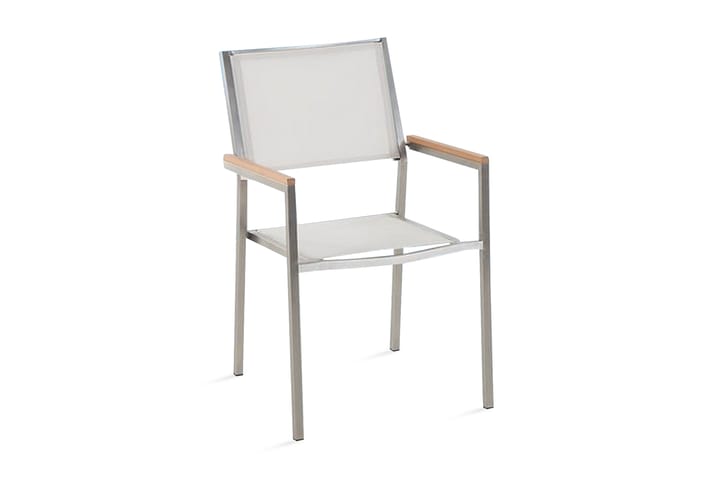 Trädgårdsstol 2 St Grosseto 58 cm - Vit - Utemöbler & utemiljö - Utebord & trädgårdsbord - Matbord utomhus