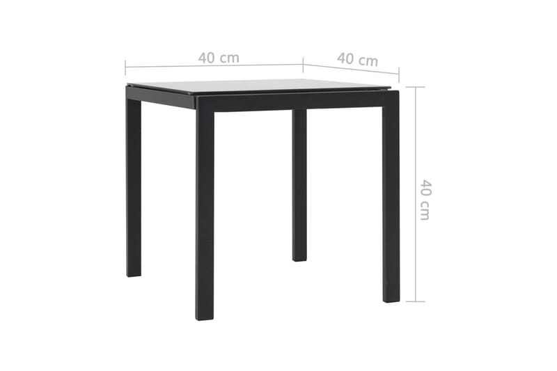 Solsängar 2 st med bord konstrotting och textilene svart - Flerfärgad - Utemöbler & utemiljö - Utestol & trädgårdsstol - Solsäng & solvagn