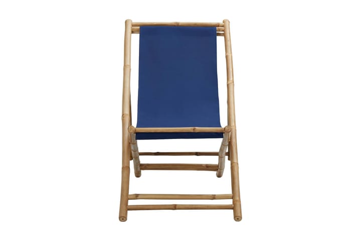 Solstol bambu och kanvas marinblå - Blå - Utemöbler & utemiljö - Utestol & trädgårdsstol - Solstol